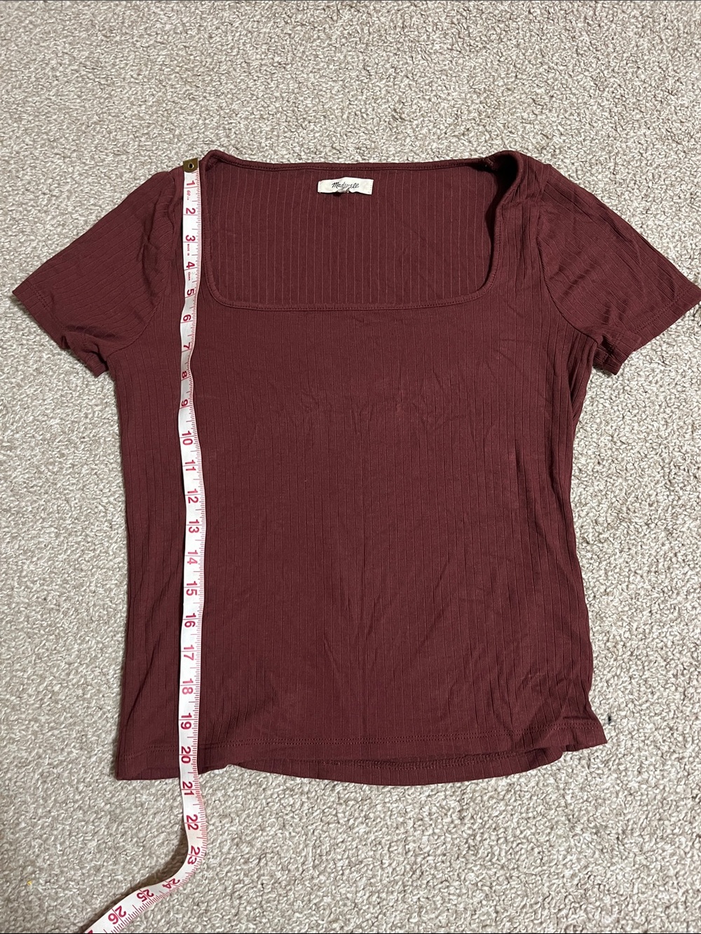 Madewell Square Neck Ribbed Top - Picture 2 of 4